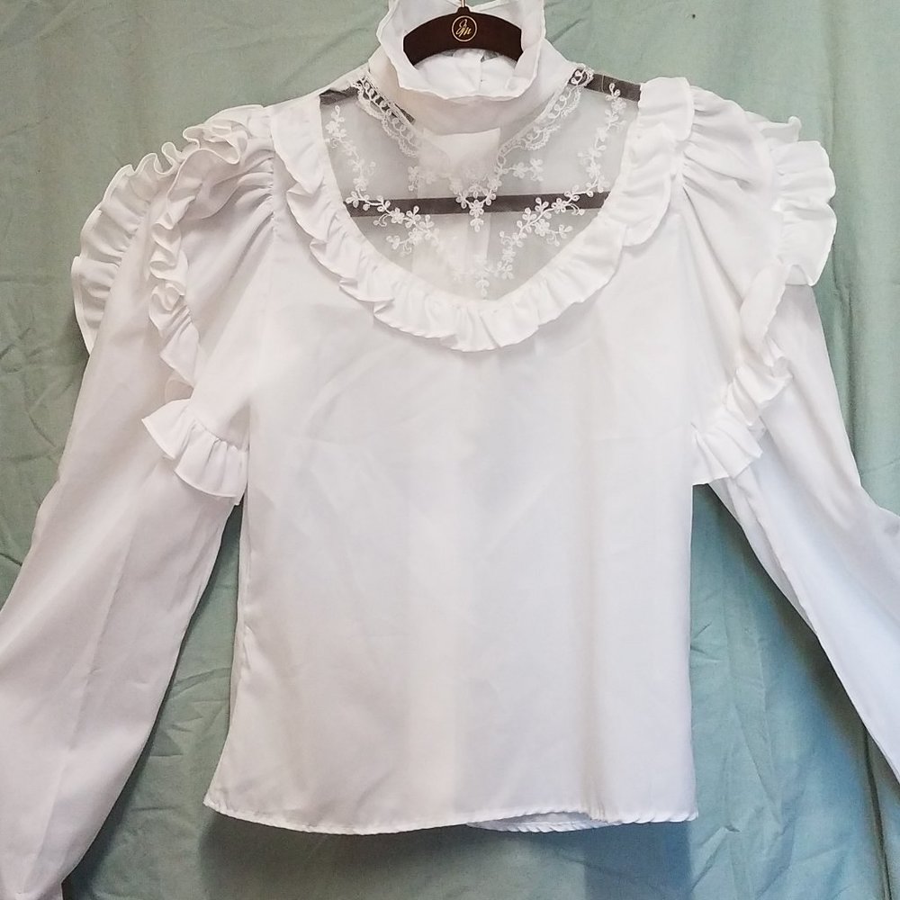 Victorian Style Ruffle Blouse